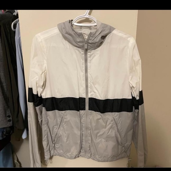 White, Grey and Black Windbreaker - Picture 2 of 3